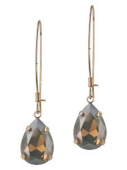 Otazu Pozłacane kolczyki z kryształami Swarovski rozmiar: onesize. Brązowe kolczyki damskie Otazu, z kryształem, pozłacane. Za 107.45 zł.