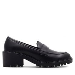 Półbuty Lasocki. Czarne półbuty damskie Lasocki, bez wzorów, bez obcasa, na obcasie. Za 259.99 zł.