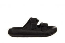 Klapki Laura Vita Nuon 08 Noir 202001, Czarny, Tworzywo - 35-36. Czarne klapki damskie Laura Vita, bez wzorów, z materiału, bez obcasa. W wyprzedaży za 89.10 zł.