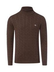 Gant Sweter Mężczyźni Bawełna brązowy, XXL. Brązowe swetry męskie Gant, m, bez wzorów, z bawełny, bez kołnierzyka. Za 749.95 zł.