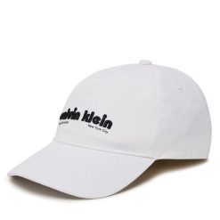 Czapka z daszkiem Calvin Klein Jeans. Białe czapki męskie Calvin Klein Jeans, bez wzorów, z jeansu. Za 119.99 zł.