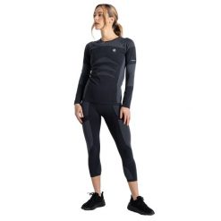 Legginsy Damskie In The Zone 3/4. Czarne bielizna termoaktywna damska Dare 2b, xs, bez wzorów, z dzianiny. Za 149.99 zł.