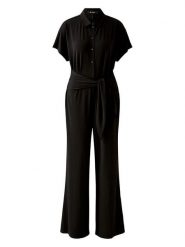 Miss Lagotte Kombinezon w kolorze czarnym rozmiar: 38. Czarne kombinezony damskie Miss Lagotte, bez wzorów, bez kołnierzyka, bez ramiączek. Za 173.99 zł.