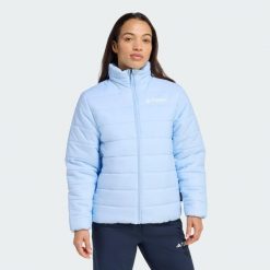 Kurtka Terrex Multi Essentials Insulated. Niebieskie kurtki damskie Adidas, uniwersalny, bez wzorów, z puchu, bez kaptura. Za 399.00 zł.
