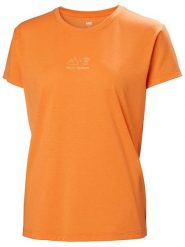 Helly Hansen Koszulka funkcyjna "Skog Graphic Tee" w kolorze pomarańczowym rozmiar: XS. Pomarańczowe bluzki sportowe damskie Helly Hansen, xs, bez wzorów, bez ramiączek. Za 70.08 zł.