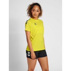Koszulka damska Hummel Core Poly. Niebieskie bluzki damskie HUMMEL, m, bez wzorów, sportowe, bez kołnierzyka, bez ramiączek. Za 122.50 zł.