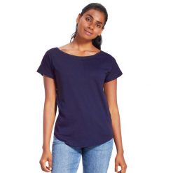 Koszulka Damska Z Luźnym Krojem. Niebieskie bluzki sportowe damskie MANTIS, m, z bawełny, bez kołnierzyka, bez ramiączek. Za 58.99 zł.
