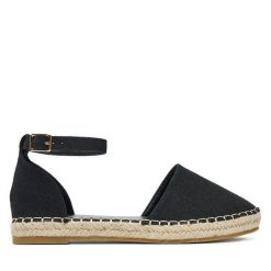 Espadryle DeeZee. Czarne espadryle damskie DeeZee, bez wzorów, bez obcasa. Za 119.99 zł.
