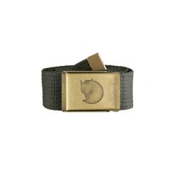 Pasek do spodni Fjallraven Canvas Brass Belt 4 cm - mountain grey. Zielone paski męskie Fjällräven, bez wzorów, sportowe. Za 149.99 zł.