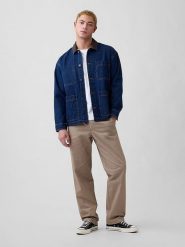 GAP Spodnie chino w kolorze beżowym rozmiar: XXL. Brązowe spodnie materiałowe męskie GAP, bez wzorów, z bawełny. Za 101.94 zł.