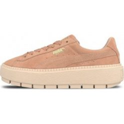 Różowe Buty Puma Platform Trace W 365830 05. Czerwone buty sportowe na co dzień damskie Puma, bez wzorów, z gumy, Puma Suede. W wyprzedaży za 339.00 zł.
