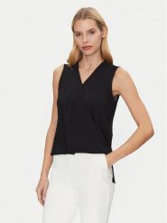 Rinascimento Bluzka CFC0122910003 Czarny Regular Fit. Czarne bluzki damskie RINASCIMENTO, l, bez wzorów, z syntetyku, bez ramiączek. Za 99.99 zł.