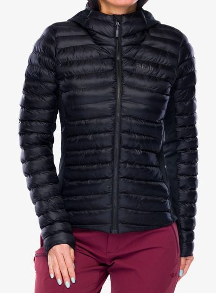 Kurtka ocieplana damska Rab Cirrus Flex Hoody. Czarne kurtki damskie RAB, l, bez wzorów, z polaru, bez kaptura. Za 753.49 zł.