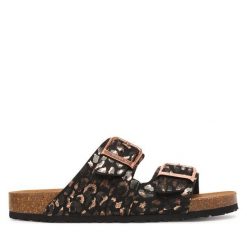 Klapki Tamaris. Brązowe klapki damskie Tamaris, bez wzorów, bez obcasa. Za 269.99 zł.