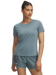 Under Armour Koszulka sportowa "Launch" w kolorze szaronebieskim rozmiar: S. Niebieskie bluzki sportowe damskie Under Armour, s, bez wzorów, z materiału, bez ramiączek. Za 65.69 zł.