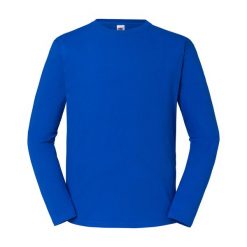 Koszulka Z Długim Rękawem Unisex Dla Dorosłych Iconic 195. Niebieskie bluzki damskie Fruit of the Loom, s, bez wzorów, sportowe, bez kołnierzyka, bez ramiączek. Za 62.99 zł.