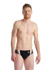 Arena Kąpielówki w kolorze czarno-pomarańczowym rozmiar: 6. Czarne kąpielówki męskie Arena, bez wzorów, z materiału. Za 61.45 zł.