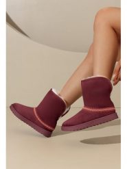 C'M Botki zimowe w kolorze czerwonym rozmiar: 36. Czerwone botki damskie C'M, na zimę, bez obcasa, bez zapięcia. Za 108.99 zł.