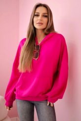 Bluza z kapturem masełko fuksja. Czerwone bluzy z kapturem damskie KESI, l, z elastanu. Za 204.91 zł.