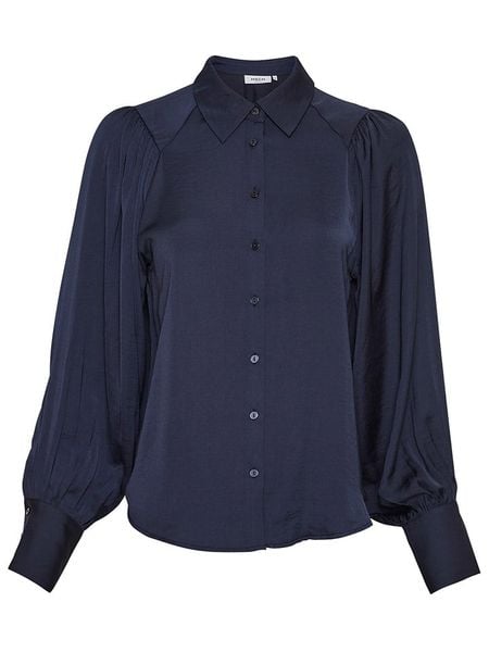 MOSS COPENHAGEN Bluzka "Maluca" w kolorze granatowym rozmiar: XS. Niebieskie bluzki damskie MOSS COPENHAGEN, xs, bez wzorów, bez kołnierzyka, bez ramiączek. Za 151.95 zł.