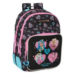 Plecak szkolny MONSTER HIGH Poliester 300D. Czarne plecaki damskie MONSTER HIGH, bez wzorów, z poliesteru. Za 238.30 zł.