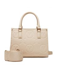 Valentino Torebka Samba Re VBS8ZG04 Écru. Białe torebki klasyczne damskie Valentino, bez wzorów, ze skóry, bez dodatków. Za 599.99 zł.