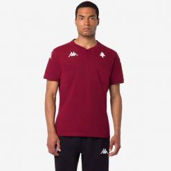 Koszulka Metz Angata 8 2024/25. Czerwone t-shirty sportowe męskie Kappa, bez ramiączek, do piłki nożnej. Za 206.95 zł.