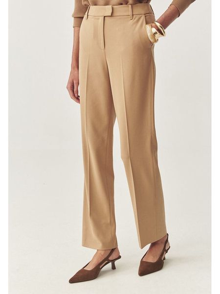 TATUUM Spodnie "Sas" w kolorze karmelowym rozmiar: 38. Brązowe spodnie materiałowe damskie Tatuum, bez wzorów, z materiału, z podwyższonym stanem. Za 203.93 zł.