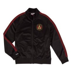Kurtka z dresu Atlanta United FC. Czarne kurtki męskie Mitchell & Ness, m, bez wzorów, z dresówki, bez kaptura. Za 553.50 zł.