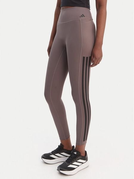 Adidas Legginsy Optime Workout 3-Stripes KE7530 Szary Slim Fit. Szare legginsy damskie Adidas, xs, bez wzorów, z syntetyku, na fitness i siłownię. Za 278.99 zł.
