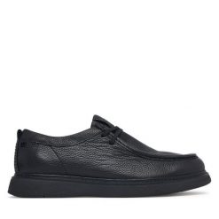 Półbuty Tommy Hilfiger. Czarne półbuty męskie Tommy Hilfiger, bez zapięcia. Za 649.99 zł.