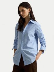 Polo Ralph Lauren Koszula 211941509500 Błękitny Slim Fit. Niebieskie koszule damskie Polo Ralph Lauren, bez wzorów, z bawełny, bez kołnierzyka, bez ramiączek. Za 819.99 zł.