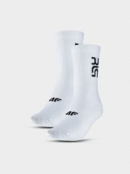 4F Skarpety casual za kostkę 4F x Robert Lewandowski - białe 39-42. Białe skarpetki męskie 4f, bez wzorów, z bawełny. W wyprzedaży za 29.99 zł.