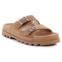 Klapki Palladium Dunelite Riviera Sde 74455-252-M brązowe. Brązowe klapki damskie bez wzorów, ze skóry, bez obcasa. Za 531.19 zł.