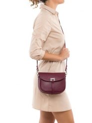 Lia Biassoni Skórzana torebka "Neva" w kolorze bordowym - 20 x 16 x 6 cm rozmiar: onesize. Czerwone torebki klasyczne damskie Lia Biassoni, bez wzorów, z materiału, bez dodatków. Za 217.99 zł.