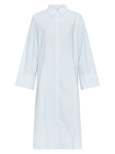 MOSS COPENHAGEN Sukienka "Panola Pelina" w kolorze błękitnym rozmiar: S/M. Niebieskie sukienki damskie MOSS COPENHAGEN, m, bez wzorów, z bawełny, bez kołnierzyka, bez ramiączek, maxi. Za 213.69 zł.