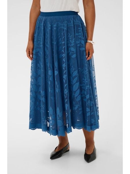 Kaffe Spódnica w kolorze niebieskim rozmiar: L/XL. Niebieskie spódniczki damskie Kaffe, l, bez wzorów, z koronki, maxi. Za 104.99 zł.