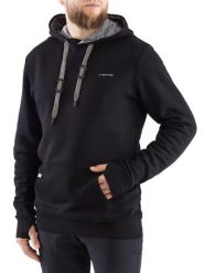 Bluza turystyczna męska Viking Laxa Bamboo z kapturem. Czarne bluzy z kapturem męskie VIKING, m, z bawełny. Za 159.90 zł.