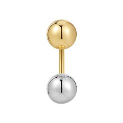 Glanzstücke München Kolczyki Srebro wysokiej próby Srebrny/żółte złoto 1 ct Damski. Szare kolczyki damskie Glanzstücke München, srebrne. Za 139.99 zł.