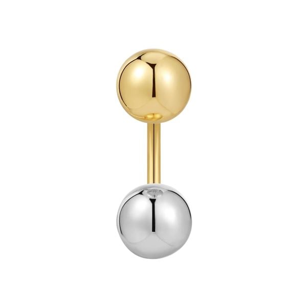 Glanzstücke München Kolczyki Srebro wysokiej próby Srebrny/żółte złoto 1 ct Damski. Szare kolczyki damskie Glanzstücke München, srebrne. Za 139.99 zł.