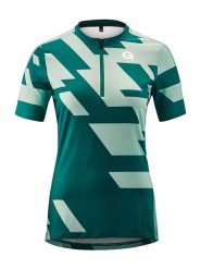 Gonso Koszulka kolarska "Basagno" w kolorze zielonym rozmiar: 36. Zielone bluzki sportowe damskie Gonso, z materiału, bez kołnierzyka, bez ramiączek. Za 121.51 zł.