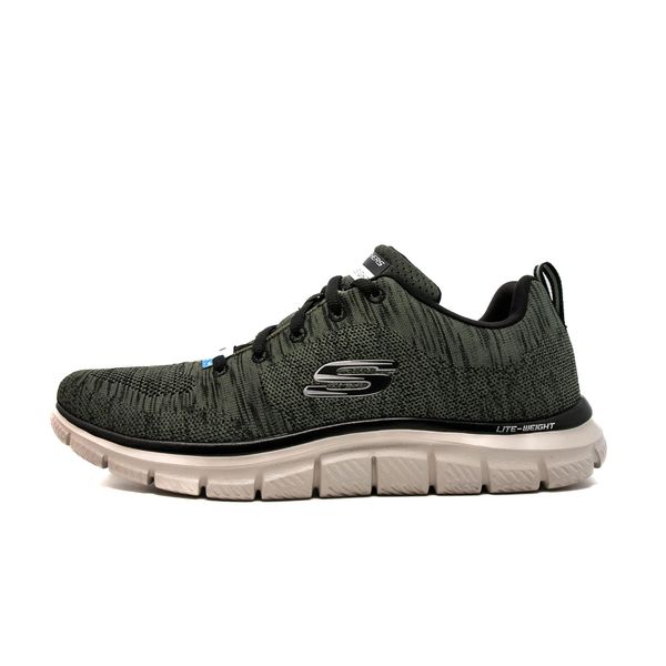 Buty Sportowe Skechers Track - Przedni Biegacz Dorosłych. Zielone buty sportowe na co dzień męskie Skechers, z syntetyku, bez zapięcia, Skechers Sport. Za 357.00 zł.