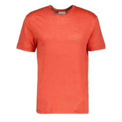 Koszulka męska Gant Linen Ss T-shirt lniany. Niebieskie t-shirty męskie Gant, m, bez wzorów, ze lnu, bez kołnierzyka. Za 134.00 zł.