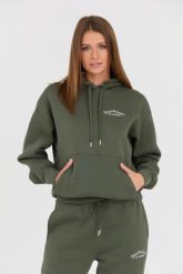 JUICY COUTURE Zielona bluza Recycled Queenie Hoodie. Zielone bluzy bez kaptura damskie Juicy Couture, xs. W wyprzedaży za 329.99 zł.