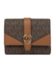 Michael Kors Portfel w kolorze brązowo-jasnobrązowym - 12 x 10 x 4 cm rozmiar: onesize. Brązowe portfele damskie Michael Kors, bez wzorów, z materiału. Za 480.90 zł.