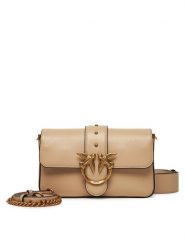 PINKO Torebka Love One Mini Slouchy Fl PE 25 PLTT 104340 A0QO Beżowy. Brązowe torebki klasyczne damskie Pinko, bez wzorów, ze skóry, bez dodatków. Za 1,379.00 zł.