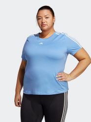 Adidas Koszulka sportowa "Train Essentials" w kolorze błękitnym rozmiar: 4X. Niebieskie bluzki sportowe damskie Adidas, bez wzorów, z materiału, bez ramiączek. Za 57.06 zł.