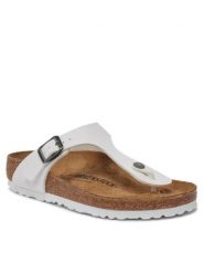 Japonki damskie Birkenstock Gizeh Birko-Flor. Białe klapki damskie Birkenstock, bez wzorów, bez obcasa. Za 349.99 zł.