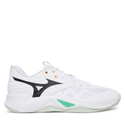 Buty halowe Mizuno. Białe buty sportowe na co dzień męskie Mizuno, bez zapięcia, mizuno wave. Za 459.99 zł.