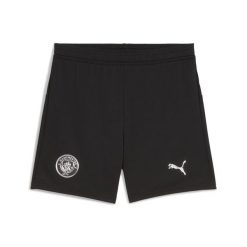 Młodzieżowe szorty Manchester City 25/26 PUMA Black. Czarna szorty damskie Puma, bez wzorów, młodzieżowe. Za 179.00 zł.